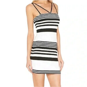 LOVERS + FRIENDS | NWT Janet Mini Dress | Bodycon Black & White Striped | Small